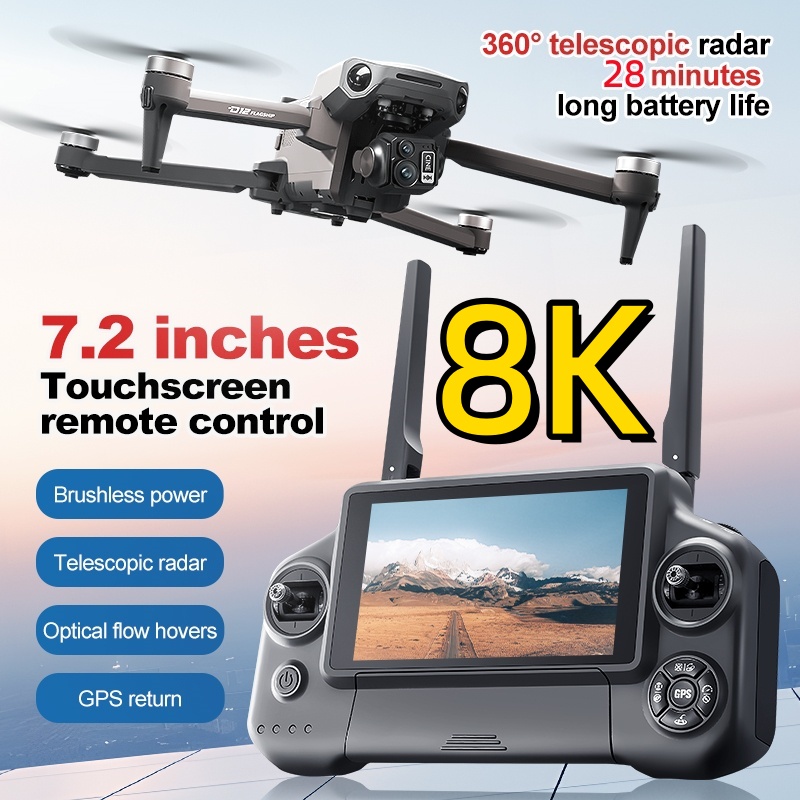 8K 3 Axis Gimbal Brushless 7.2 - đánh giá và giá Drone Lidar