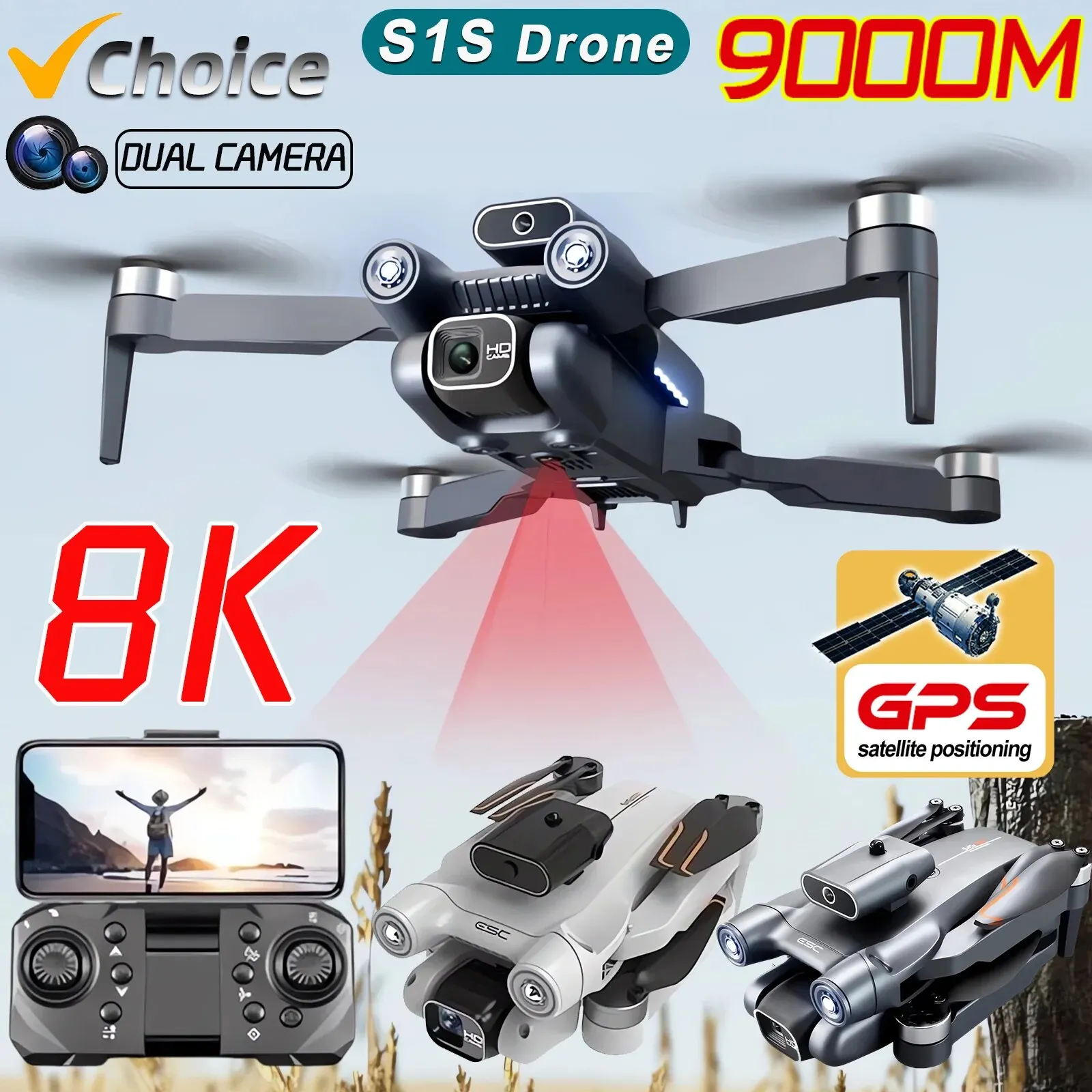 New S1S 5G GPS Drone Camera 8K - đánh giá và giá Drone Surveying