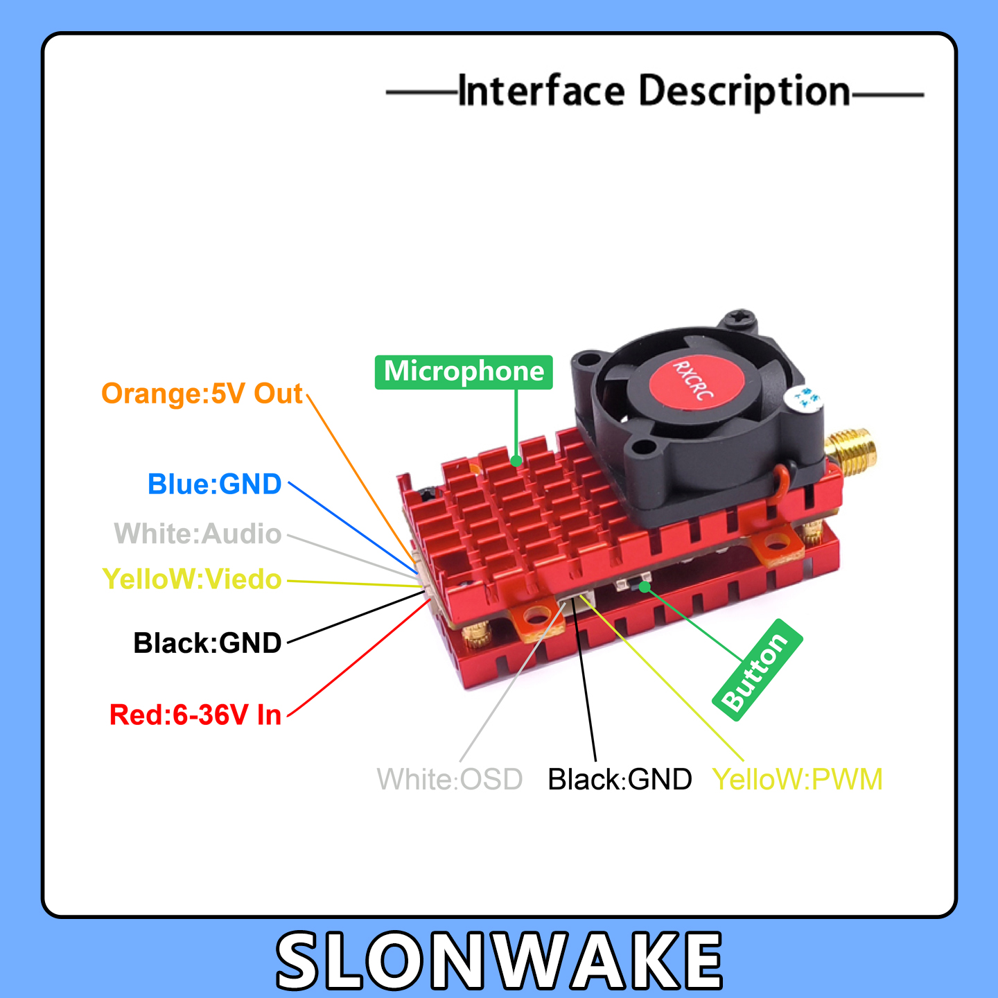 SLONWAKE 5.8G 2W VTX FPV 1800T - đánh giá và giá Drone Cinematic