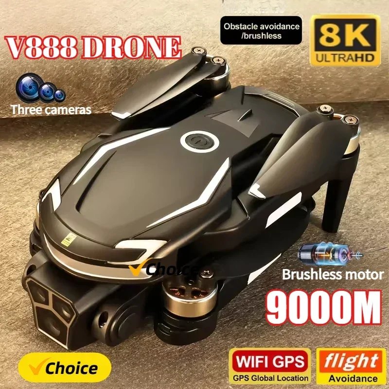 New V888 Drone 8K GPS Triple C - đánh giá và giá Drone Multispectral